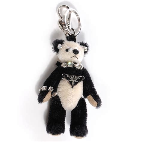 prada car keychain|prada teddy bear keychain.